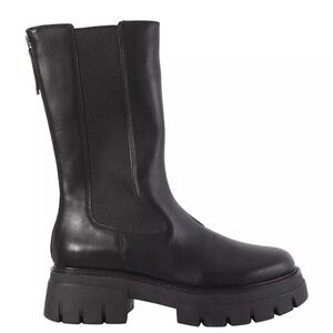 Ash Lennox Leather Mid Calf Chunky Platform Lug Sole Boots - NWT